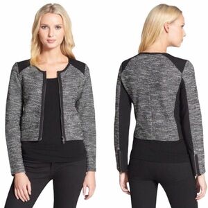 Eileen Fisher Tweed Cropped Jacket Womens M MP
